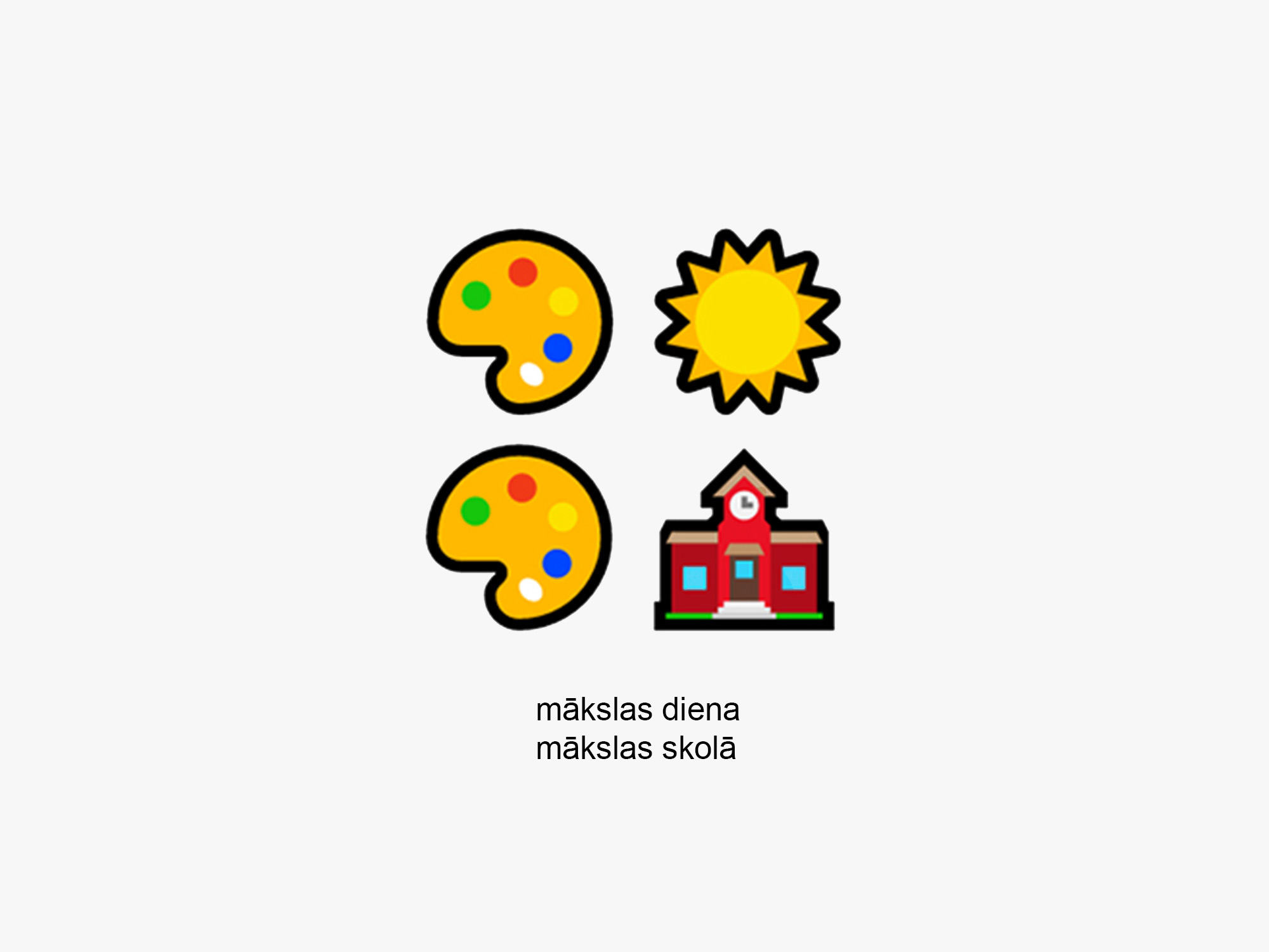 Mākslas dienas mākslas skolā “emoji”