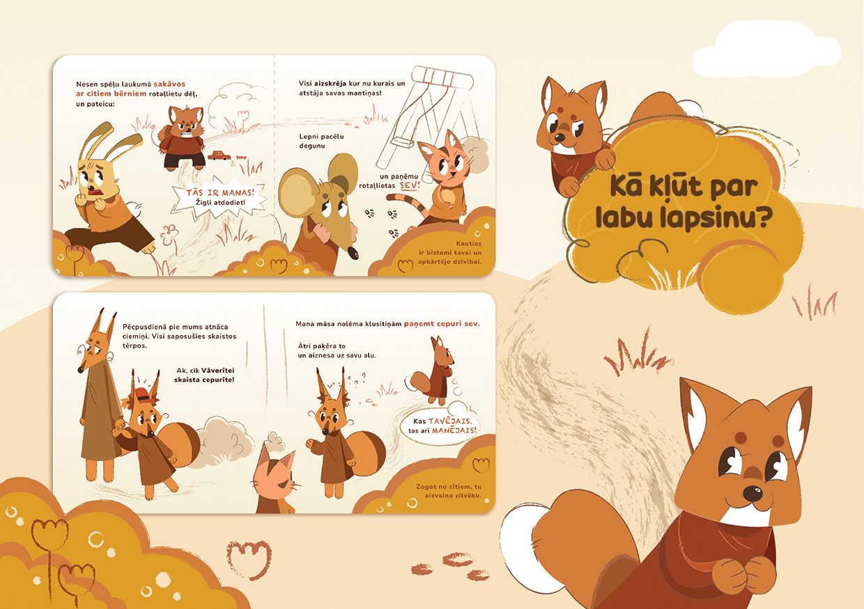 Bērnu grāmata “Kā kļūt par labu lapsiņu?”, 2024