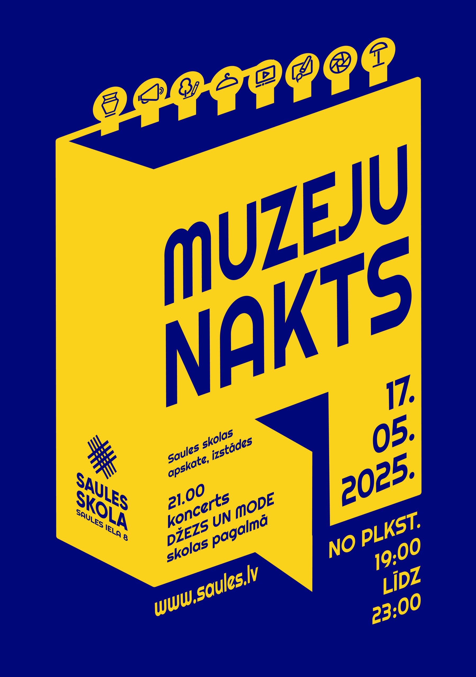 Saules skola 17. maijā – MUZEJU NAKTĪ piedāvā plašu programmu!
