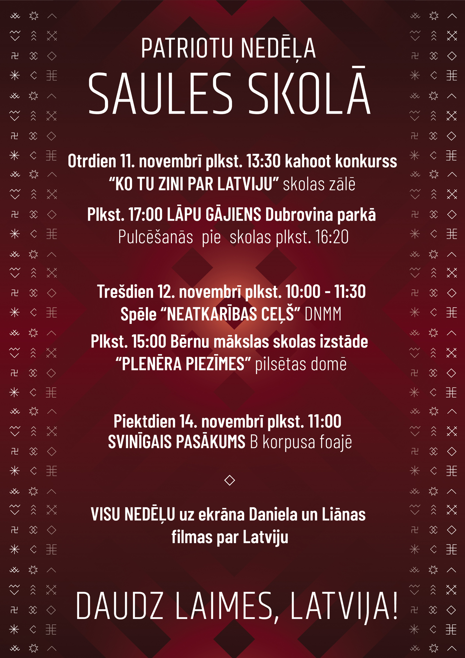 Patriotu nedēļa Saules skolā